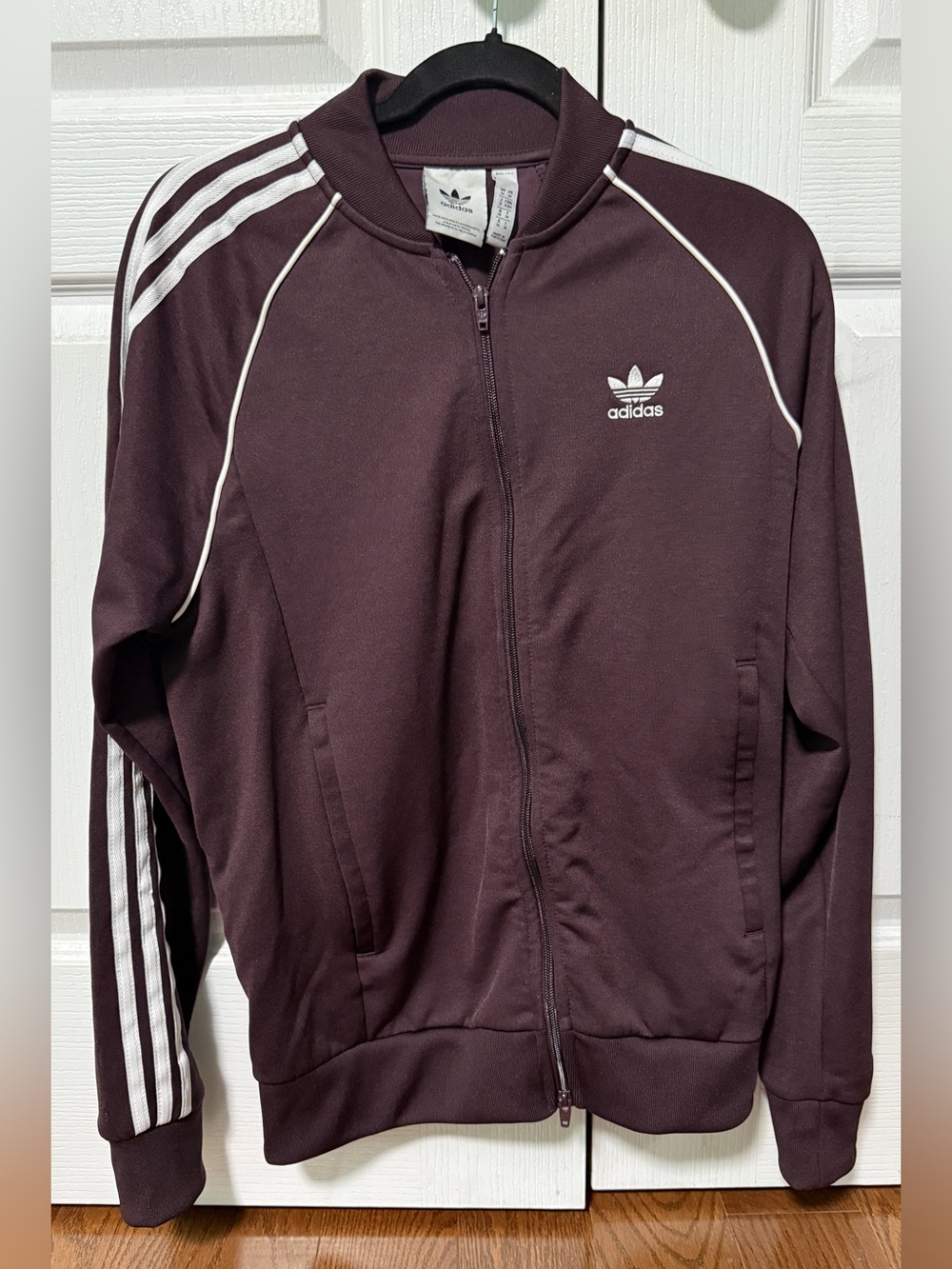 adidas Men’s Track Jacket - Burgundy